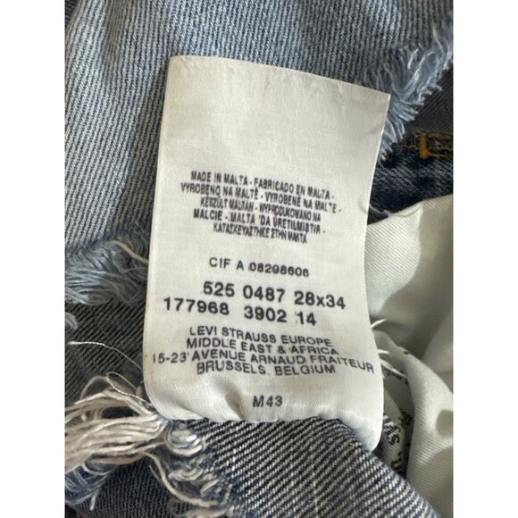 Levis Distressed Denim Cutoff Shorts Frayed Hem Size - Picture 4 of 4